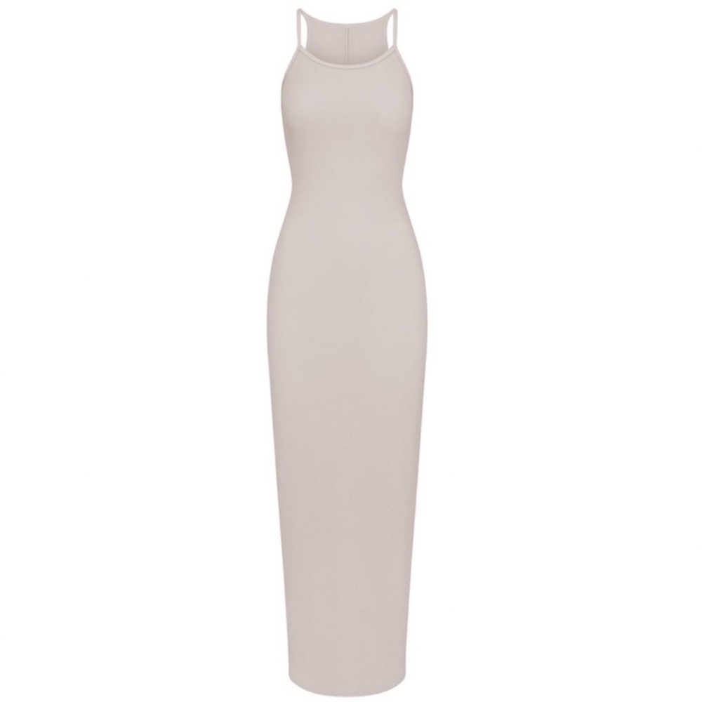SKIMS Beige/Cream Slim Maxi Dress